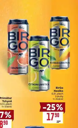 Billa BirGo Nealko 0,51, plech nabídka