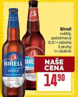 Billa Birell světlý, polotmavý 0,5l nabídka