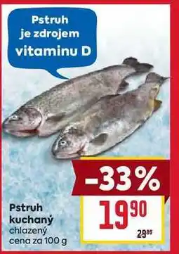 Billa Pstruh kuchaný chlazený cena za 100 g nabídka