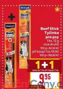 Billa Beef Stick Tyčinka pro psy 1ks, 12 g nabídka