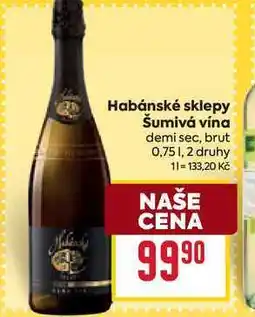 Billa Habánské sklepy Šumivá vína demi sec, brut 0,75l nabídka