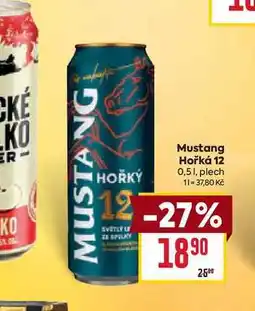 Billa Mustang Hořká 12 0,51, plech nabídka
