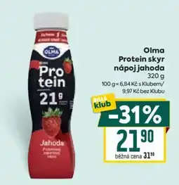 Billa Olma Protein skyr nápoj jahoda nabídka