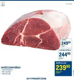 Makro Hovězí zadní ořech nabídka