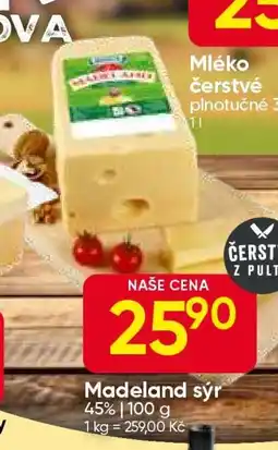 Hruška Madeland sýr nabídka