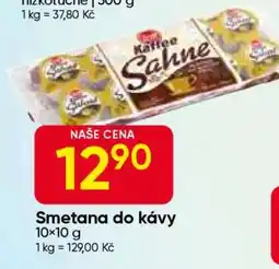 Hruška Smetana do kávy nabídka