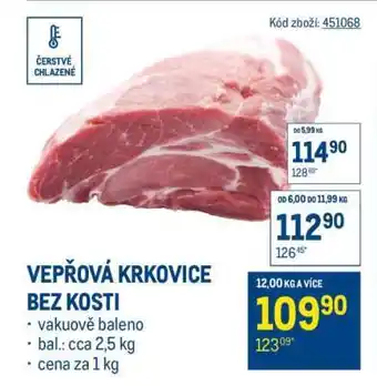 Makro Vepřová krkovice bez kosti nabídka