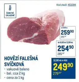 Makro Hovězí falešná svíčková nabídka