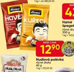 Hruška Nudlová polévka nabídka