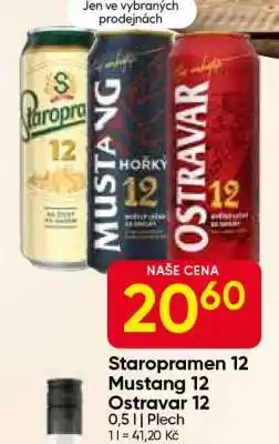 Hruška Staropramen 12 Mustang 12 Ostravar 12 nabídka