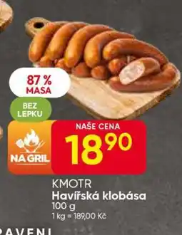 Hruška Kmotr Havířská klobása nabídka