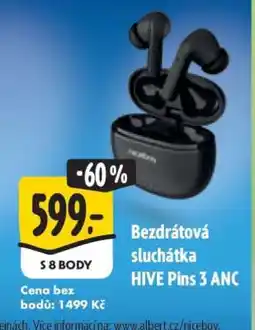 Albert Bezdátová sluchátka HIVE Pins 3 ANC nabídka