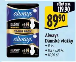Albert Always Dámské vložky nabídka