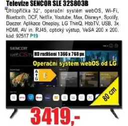 EVA Televize SENCOR SLE 32S803B nabídka