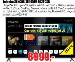 EVA Televize SENCOR SLE 65US802TCSB nabídka