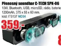 EVA Přenosný soundbar C-TECH SPK-06 nabídka