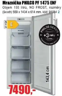 EVA Mraznička PHILCO PF 1475 ENF nabídka