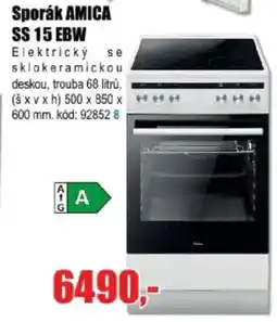 EVA Sporák AMICA SS 15 EBW nabídka