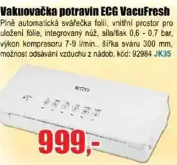 EVA Vakuovačka potravin ECG VacuFresh nabídka