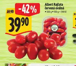 Albert Rajčata červená oválná nabídka