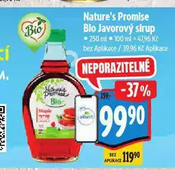 Albert Bio javorový sirup nabídka