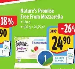 Albert Free from mozzarella nabídka