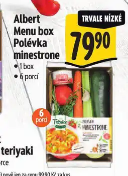 Albert Menu box polévka minestrone nabídka