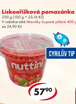 CBA Lískooříšková pomazánka nabídka