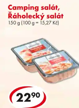 CBA Camping salát, Řáholecký salát nabídka