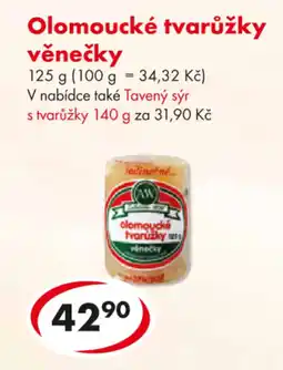 CBA Olomoucké tvarůžky věnečky nabídka