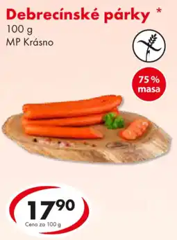 CBA Debrecínské párky nabídka