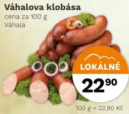 Konzum Váhalova klobása nabídka