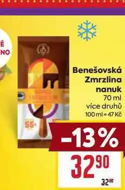Billa Benešovská Zmrzlina nanuk 70 ml nabídka