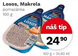 Konzum Losos, makrela nabídka