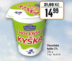 TEMPO Choceňská kyška 2% nabídka