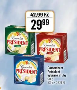 TEMPO PRÉSIDENT Camembert nabídka