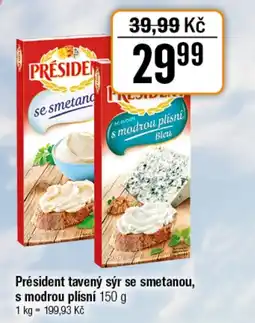 TEMPO Président tavený sýr se smetanou, s modrou plísní nabídka