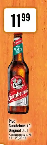 TEMPO Pivo Gambrinus 10 Original nabídka