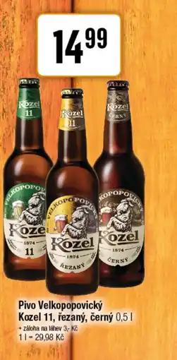 TEMPO Pivo Velkopopovický Kozel 11, řezaný, černý nabídka