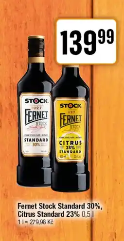 TEMPO Fernet Stock Standard 30%, Citrus Standard 23% nabídka