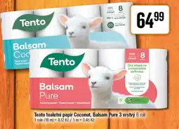 TEMPO Tento toaletní papír Coconut, Balsam Pure 3 vrstvý nabídka