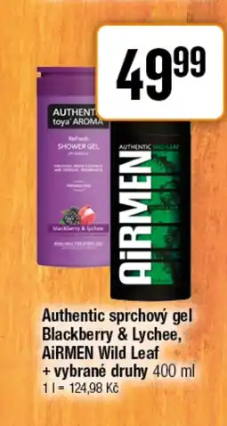 TEMPO Authentic sprchový gel Blackberry & Lychee, AIRMEN Wild Leaf nabídka