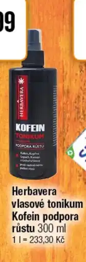 TEMPO Herbavera vlasové tonikum Kofein podpora růstu nabídka