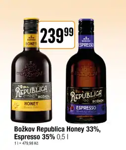 TEMPO Božkov Republica Honey 33%, Espresso 35% nabídka