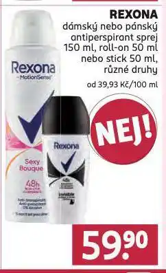 Rossmann Rexona dámský nebo pánský antiperspirant nabídka
