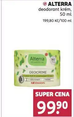 Rossmann Alterra deodorant krém nabídka
