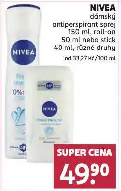 Rossmann Nivea roll-on nabídka