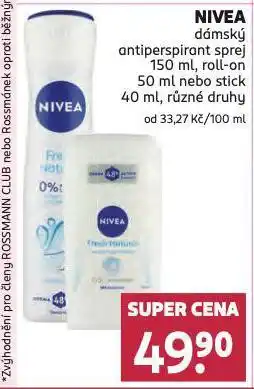 Rossmann Nivea dámský antiperspirant sprej nabídka