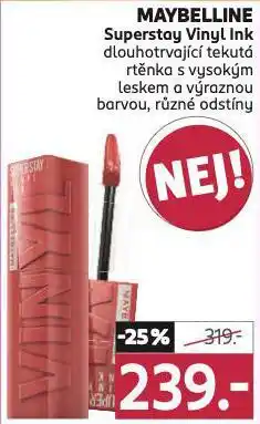 Rossmann Maybelline superstay vinyl ink nabídka