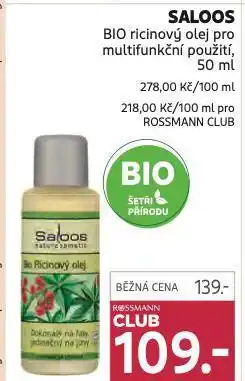 Rossmann Saloos bio ricinový olej nabídka